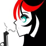 Anime girl & smoking gun