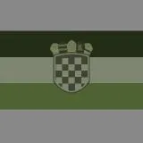 Olive green camo Croatian flag