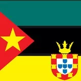 Bandeira de moçambique com escudo português Mozambique flag with Portuguese chest