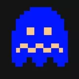 Pacman Ghost Scary Blue