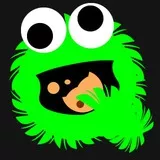 Green cookie monster