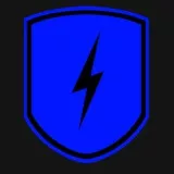 lightning patch blue