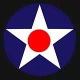 USAAC Roundel 1919-1941 (Roundel used by the United States armed forces from 19 August 1919 to 6 May 1942 until red dot removed to avoid confusion with Japanese insignia. Superceeded very similar roundel whose colors and proportions differed slightly