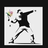 Banksy Flower Thrower
