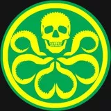 hydra marvel symbol yellow and green