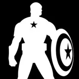 Marvel Comics Captain America Silhouette