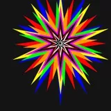 multi coloured star