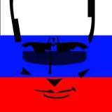 Putin on Russian flag