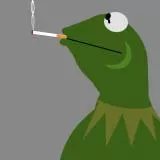 kermit smoking