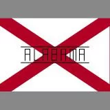 Crimson St. Andrews Cross - Alabama Flag #2