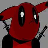 Pikachu pokemon deadpool