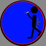 Smoking guy with gun