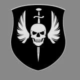 Skull, sword, Badge,