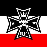 German Empire Flag With WW1 Iron Cross